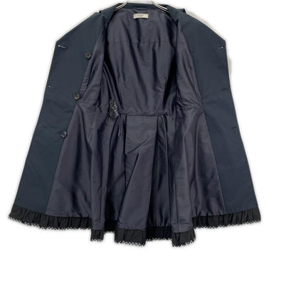 Prada Navy Frill Coat — view 3