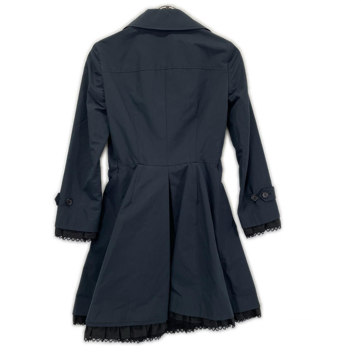 Prada Navy Frill Coat — view 2
