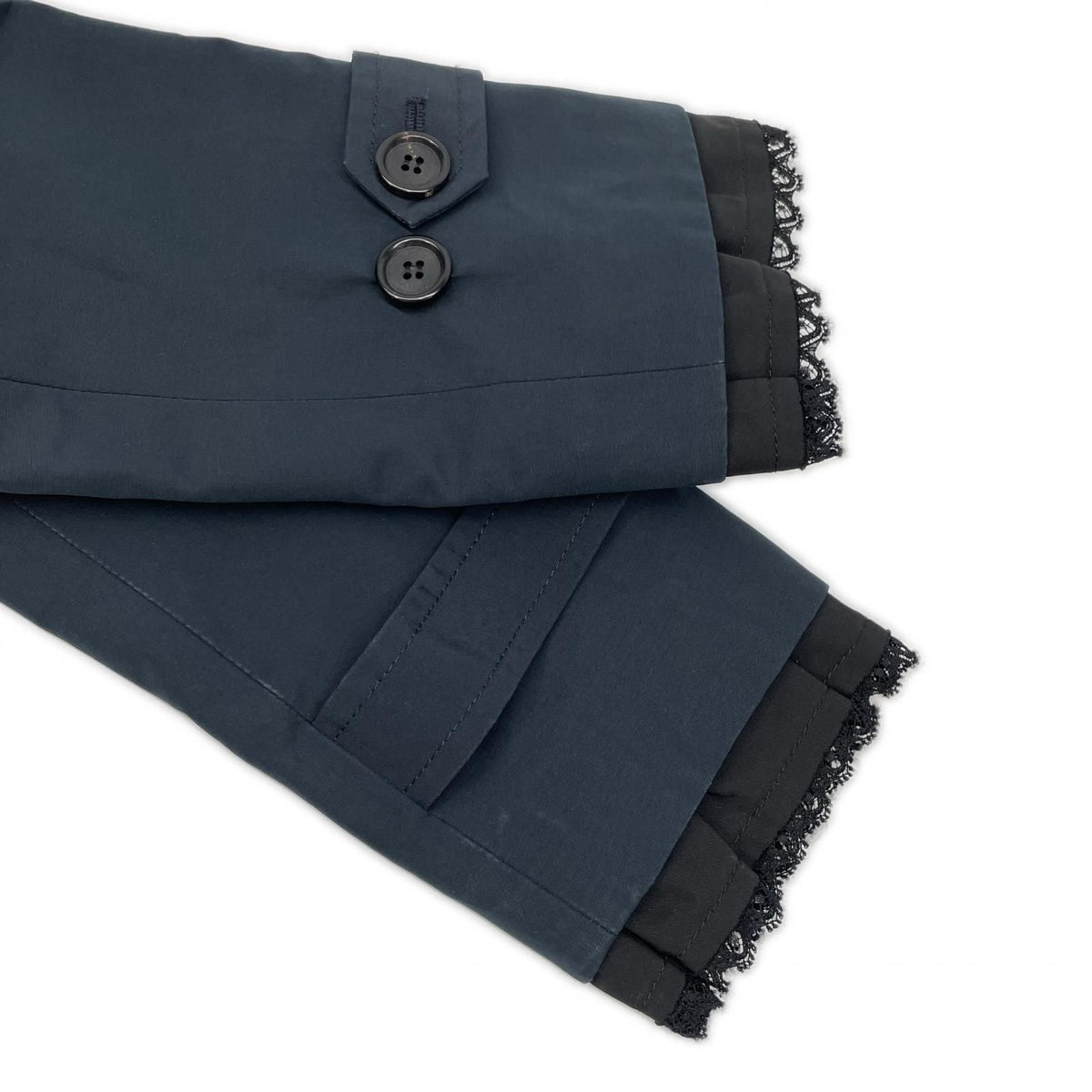 Prada Navy Frill Coat — view 6