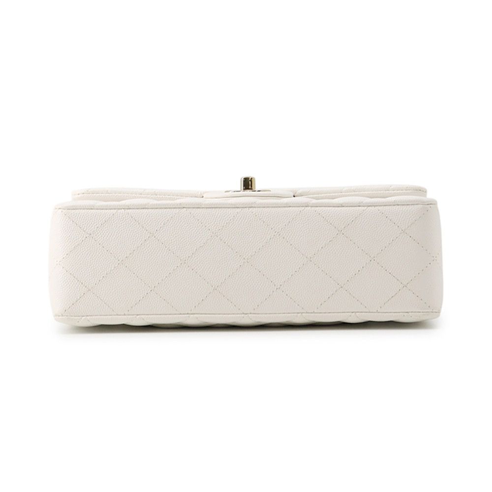 Chanel Chain Shoulder Bag Quilted 23 CC Logo Double White — view 3