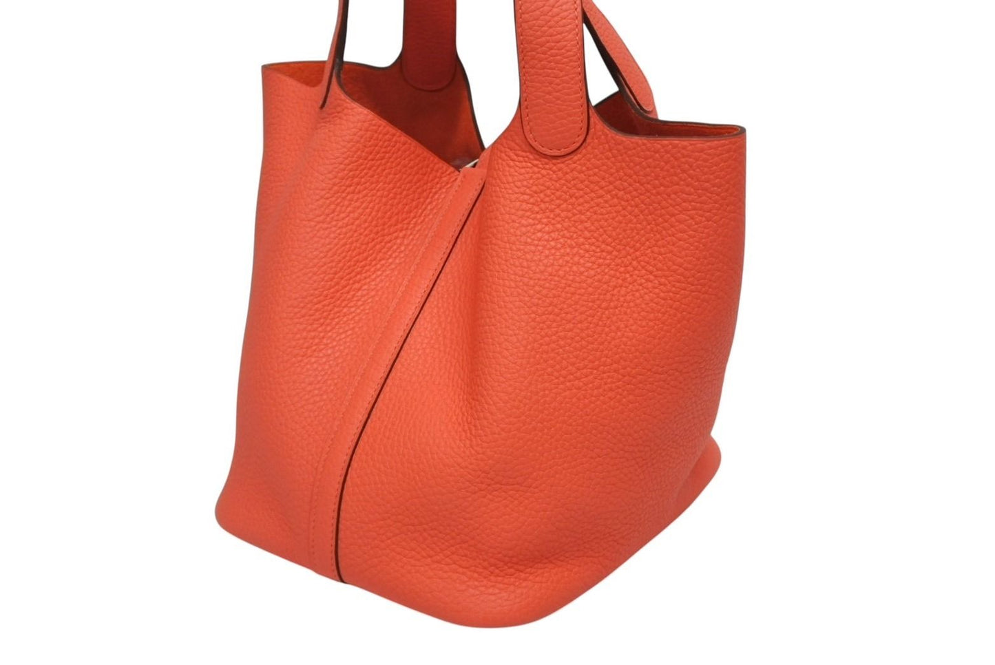 Hermes Picotin Lock 22 Handbag Taurillon Clemence Rose Texas Silver — view 6