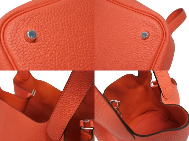 Hermes Picotin Lock 22 Handbag Taurillon Clemence Rose Texas Silver — view 8