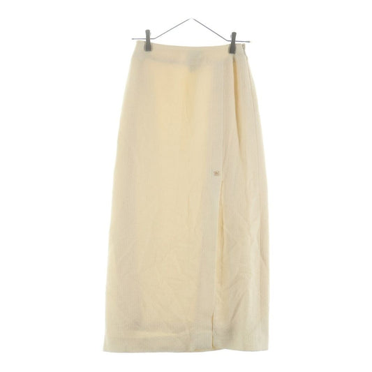 Chanel CC Logo Long Skirt Ivory 36