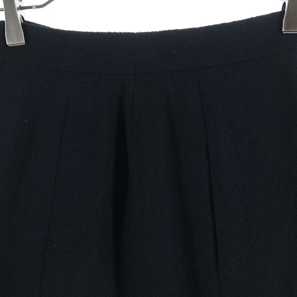Chanel 07A CC Logo Button Wool Skirt Black — view 3
