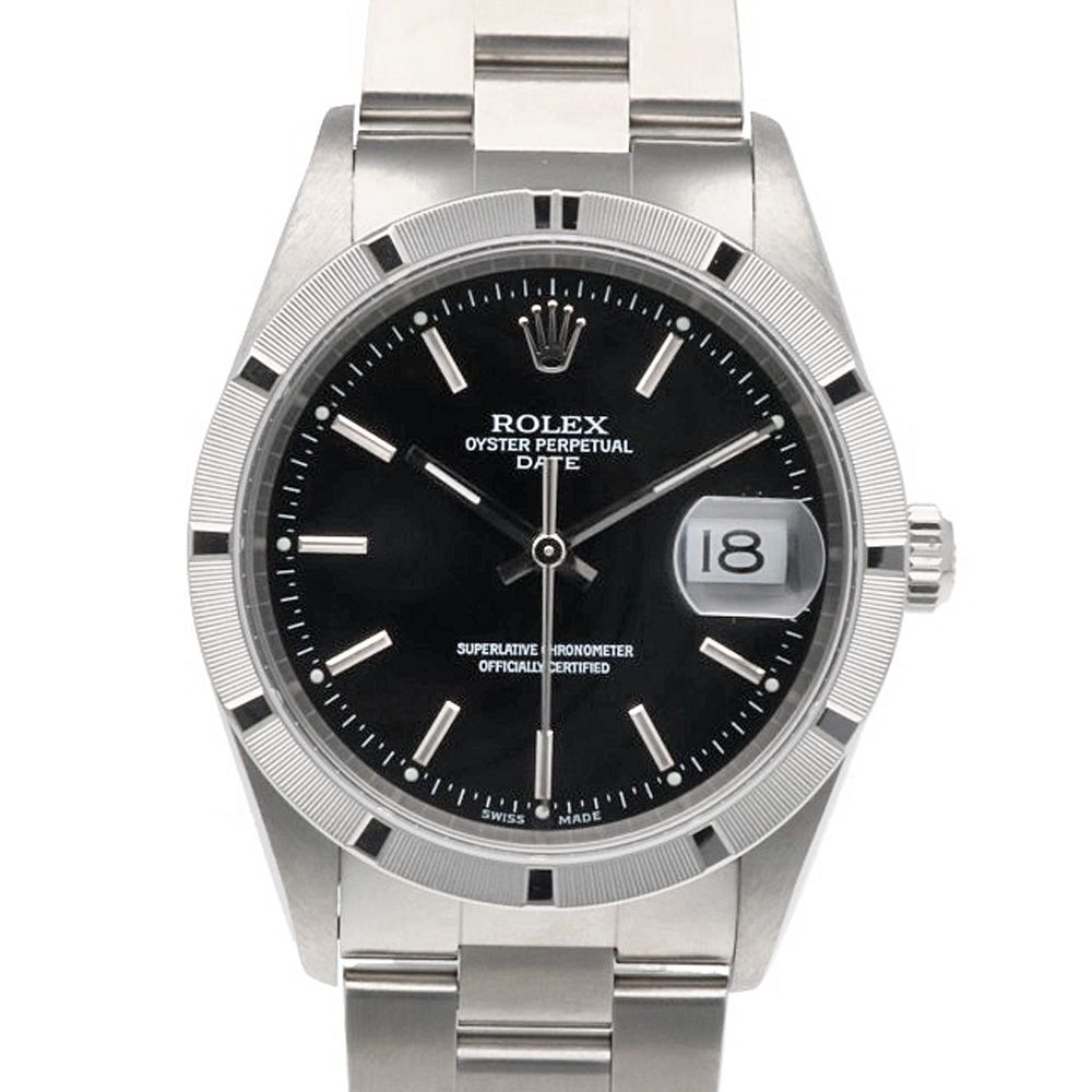Rolex Date Oyster Perpetual Watch Stainless Steel Automatic Overhauled