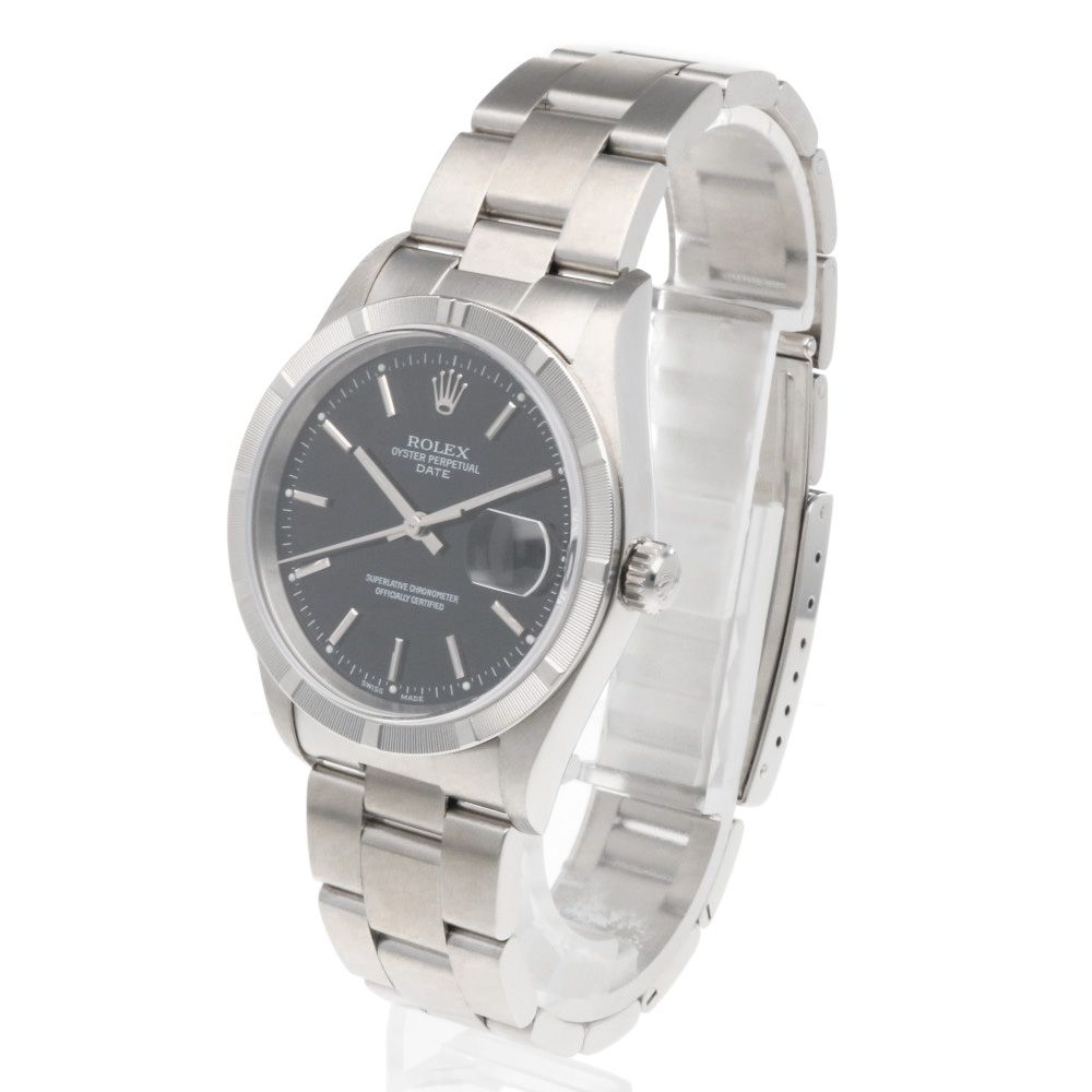 Rolex Date Oyster Perpetual Watch Stainless Steel Automatic Overhauled — view 3