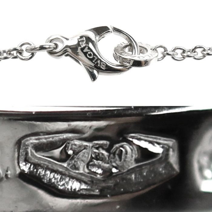 Bvlgari 18K White Gold Astrale Cerchi Necklace Diamond 38 41 44 47 Vintage — view 7