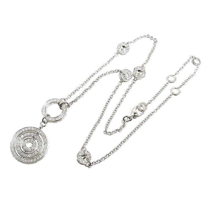 Bvlgari 18K White Gold Astrale Cerchi Necklace Diamond 38 41 44 47 Vintage — view 2