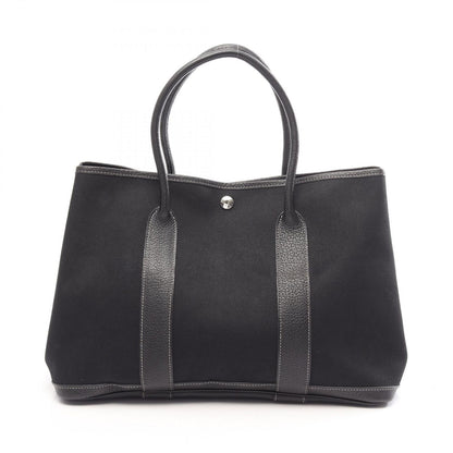 Hermes Tote Bag Garden Party PM Black Leather
