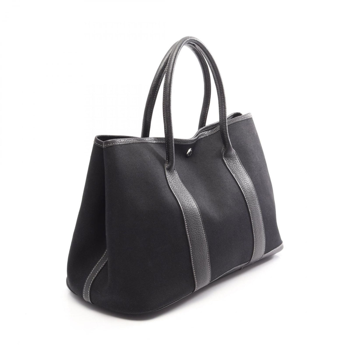 Hermes Tote Bag Garden Party PM Black Leather — view 2
