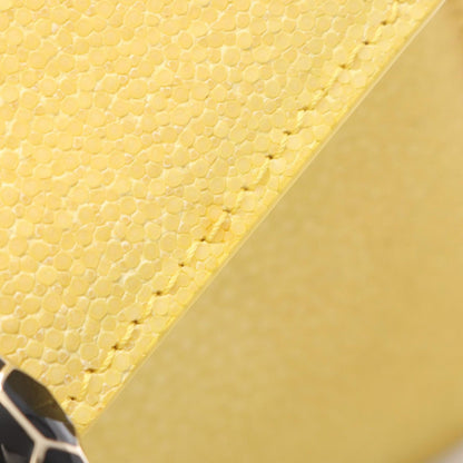 Bvlgari Shoulder Bag Serpenti Small Chain Yellow Leather — view 5