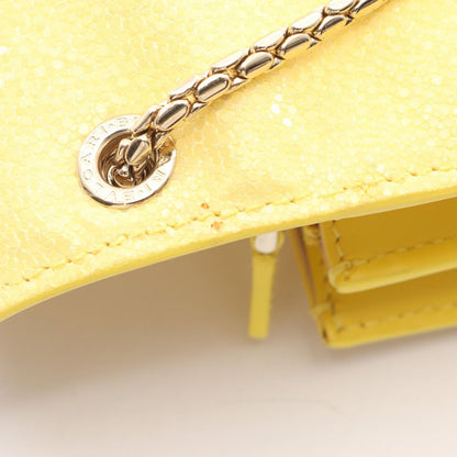 Bvlgari Shoulder Bag Serpenti Small Chain Yellow Leather — view 6
