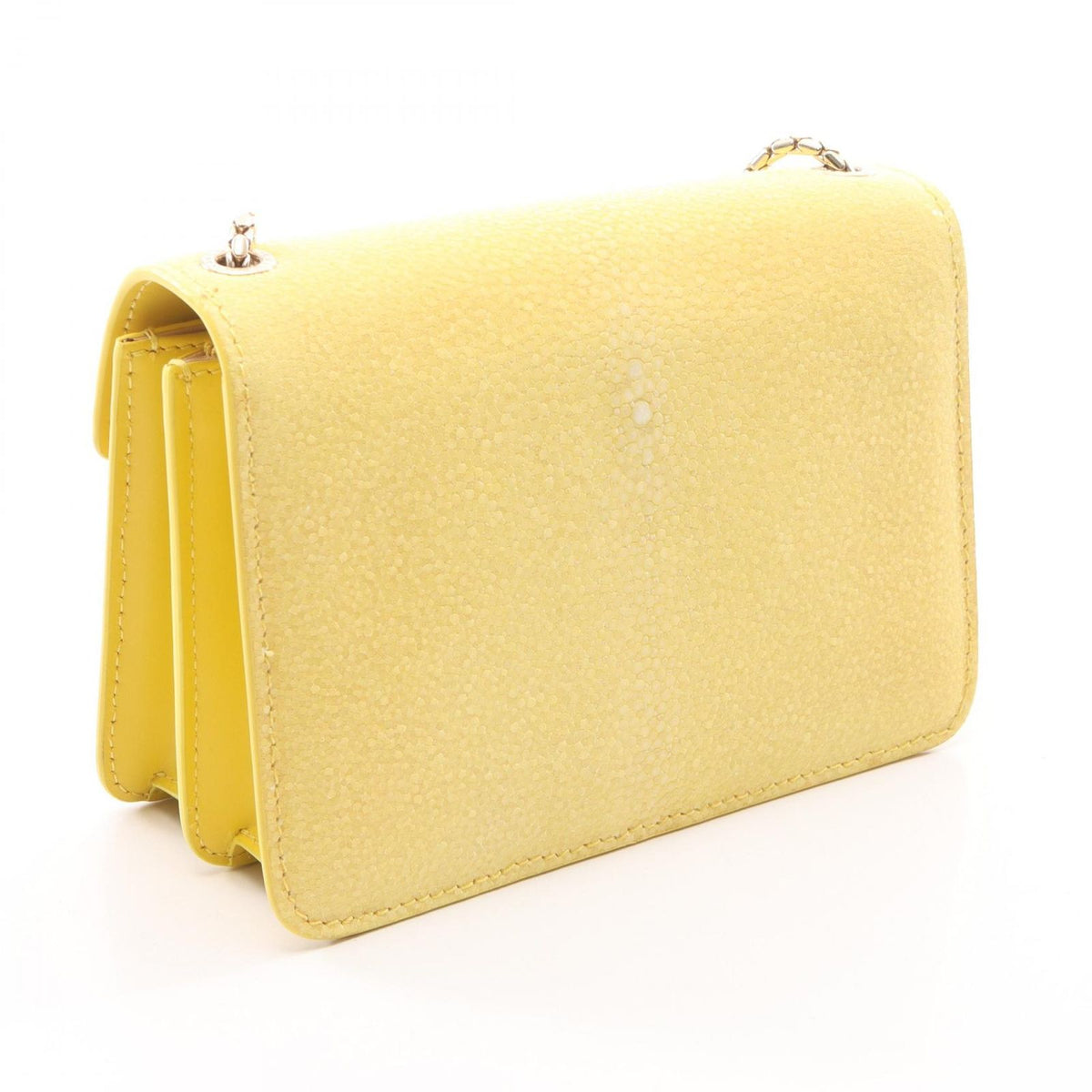 Bvlgari Shoulder Bag Serpenti Small Chain Yellow Leather — view 2