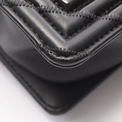 Chanel Shoulder Bag Boy Small Black Caviar Leather Chain Shawl — view 8