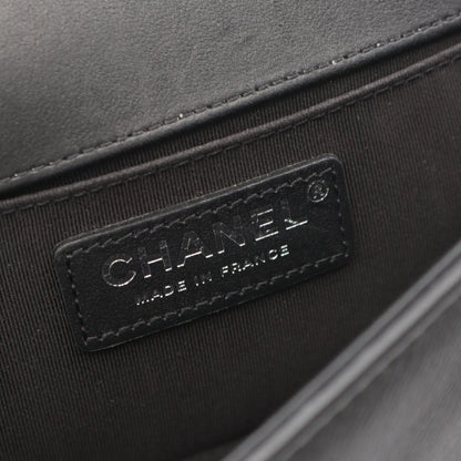 Chanel Shoulder Bag Boy Small Black Caviar Leather Chain Shawl — view 4