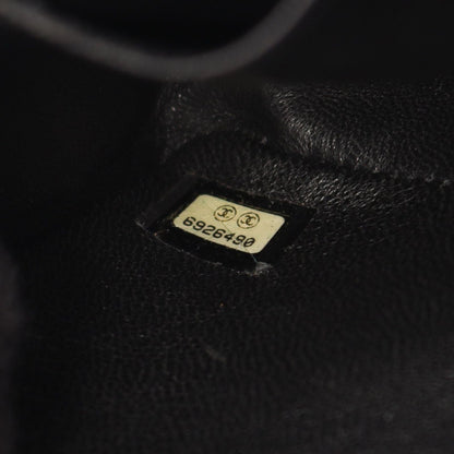 Chanel Shoulder Bag 2.55 Quilted East West Black Canvas Leather Chain — view 5