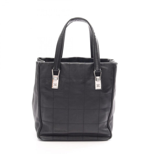 Chanel Tote Bag Choco Bar Black Lambskin