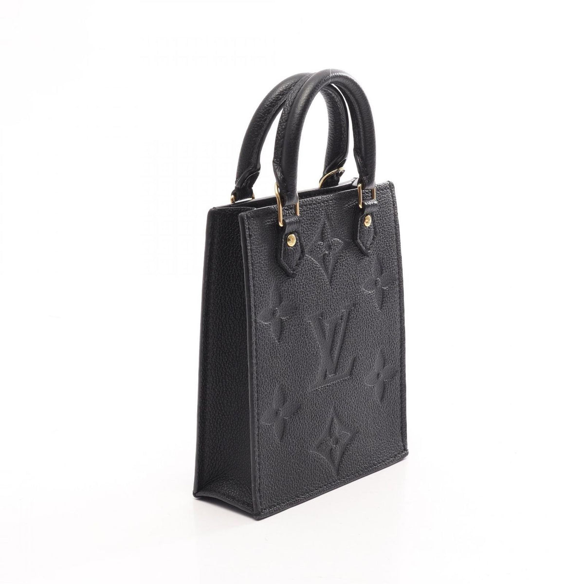 Louis Vuitton Handbag Petite Sac Plat Monogram Empreinte Noir 2-Way Leather — view 2