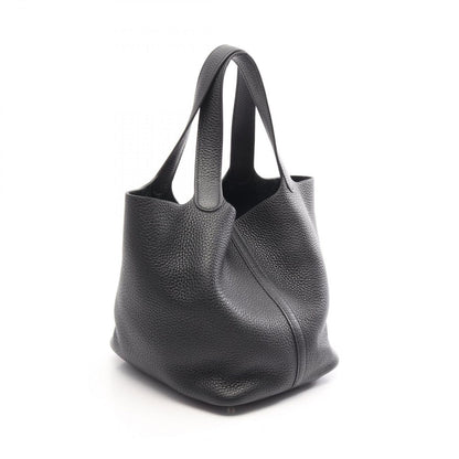 Hermes Picotin Lock MM Black Leather Handbag — view 2