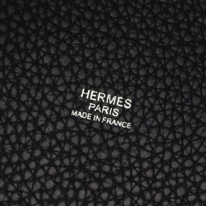 Hermes Picotin Lock MM Black Leather Handbag — view 4