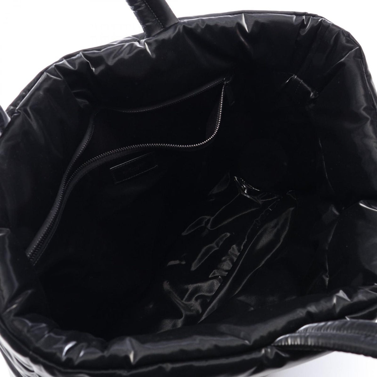Saint Laurent Paris Tote Bag Black Nylon Wide Puffer — view 3