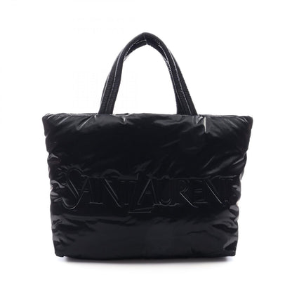 Saint Laurent Paris Tote Bag Black Nylon Wide Puffer