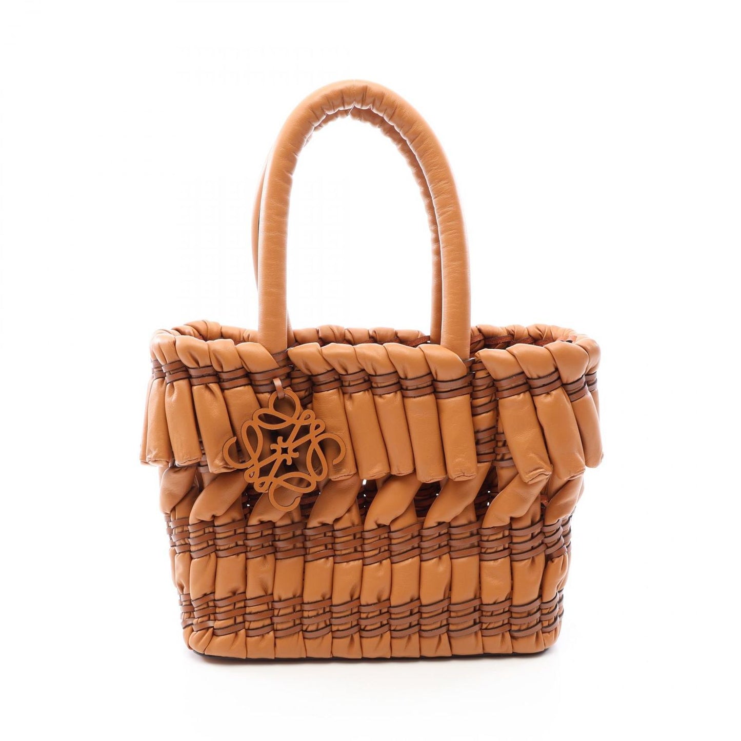 Loewe Tote Bag Tubular Basket Brown Leather