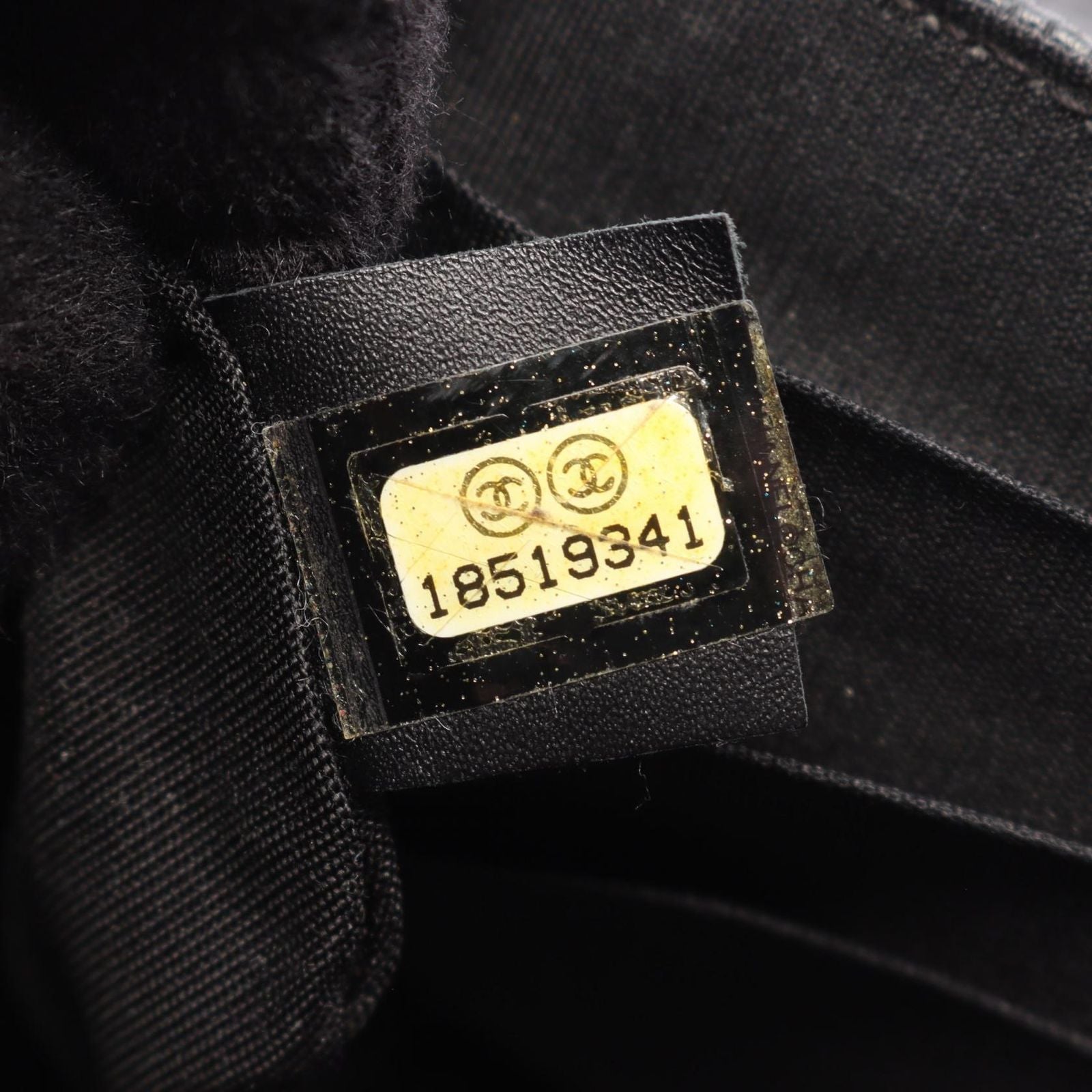 Chanel Shoulder Bag Half Moon CC Logo Black Caviar Leather CC Chain Wallet — view 6