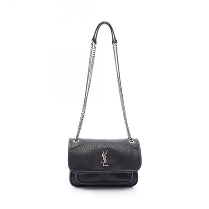 Saint Laurent Paris Shoulder Bag Niki Mini Black Leather Mini Chain