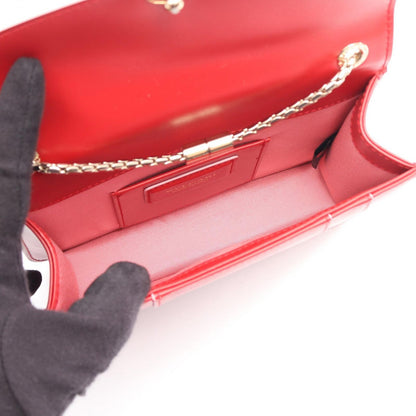 Bvlgari Shoulder Bag Serpenti Forever Red Leather — view 3
