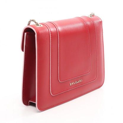 Bvlgari Shoulder Bag Serpenti Forever Red Leather — view 2