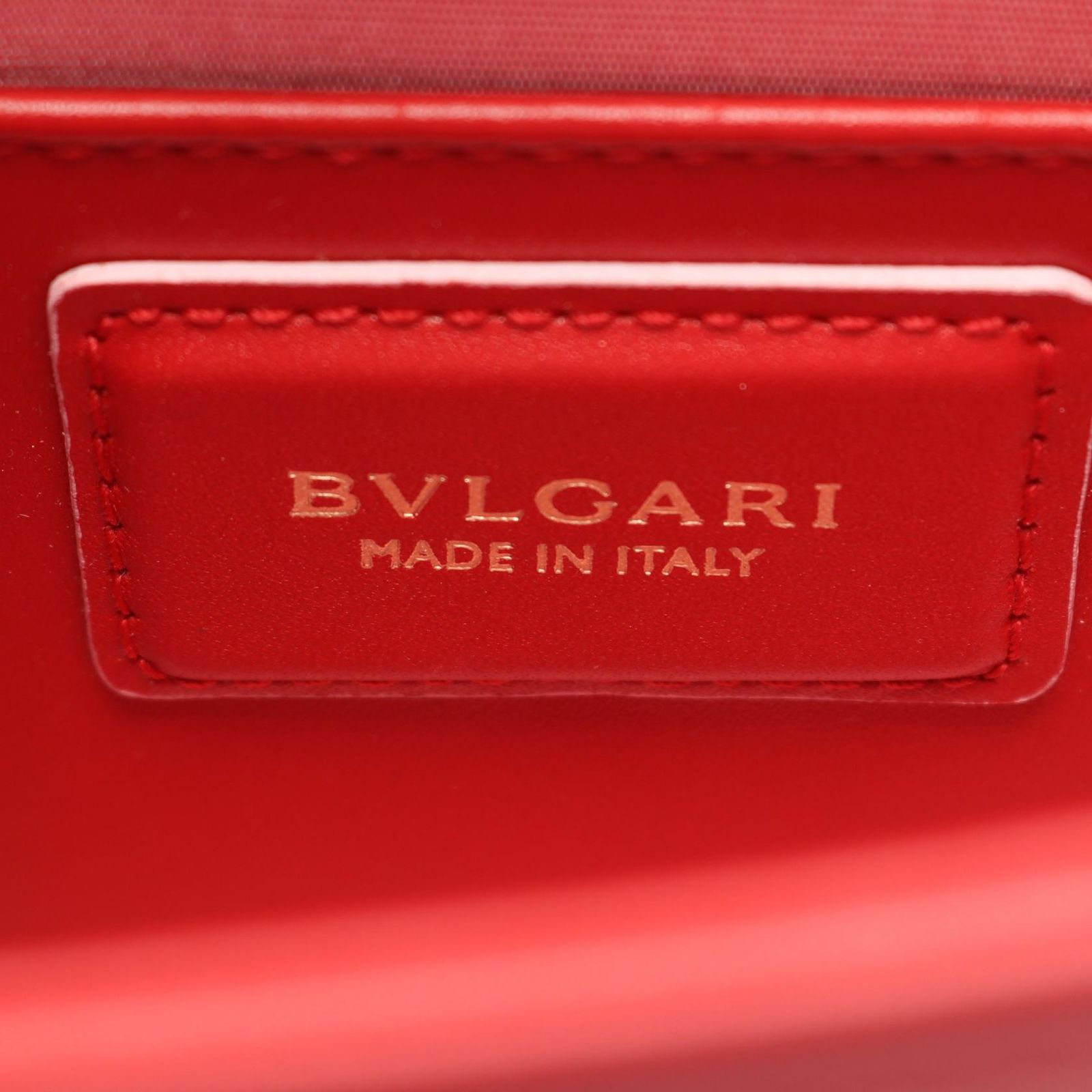 Bvlgari Shoulder Bag Serpenti Forever Red Leather — view 4