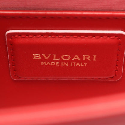 Bvlgari Shoulder Bag Serpenti Forever Red Leather — view 4