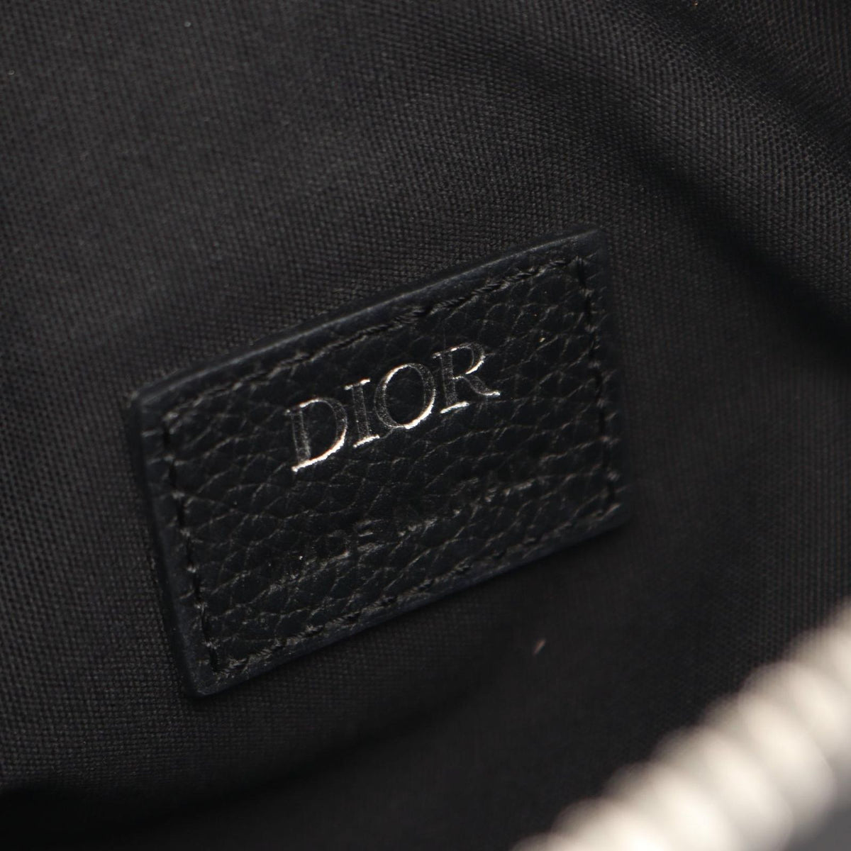 Dior Waist Bag Saddle Oblique Jacquard Ivory Navy Black Canvas Leather — view 4