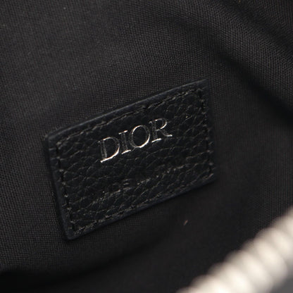 Dior Waist Bag Saddle Oblique Jacquard Ivory Navy Black Canvas Leather — view 4