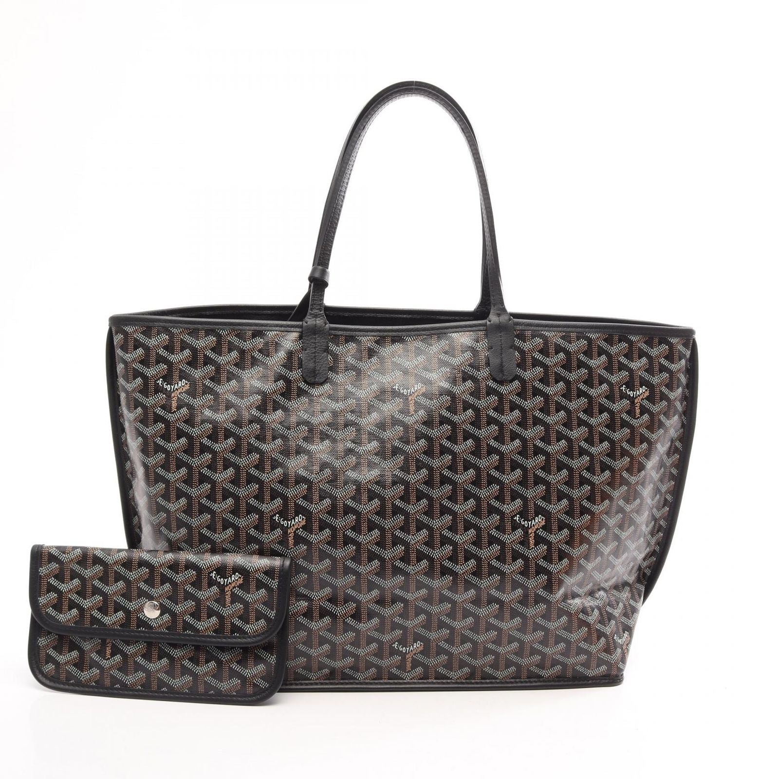 Goyard Tote Bag Anjou PM Reversible Brown Canvas Leather