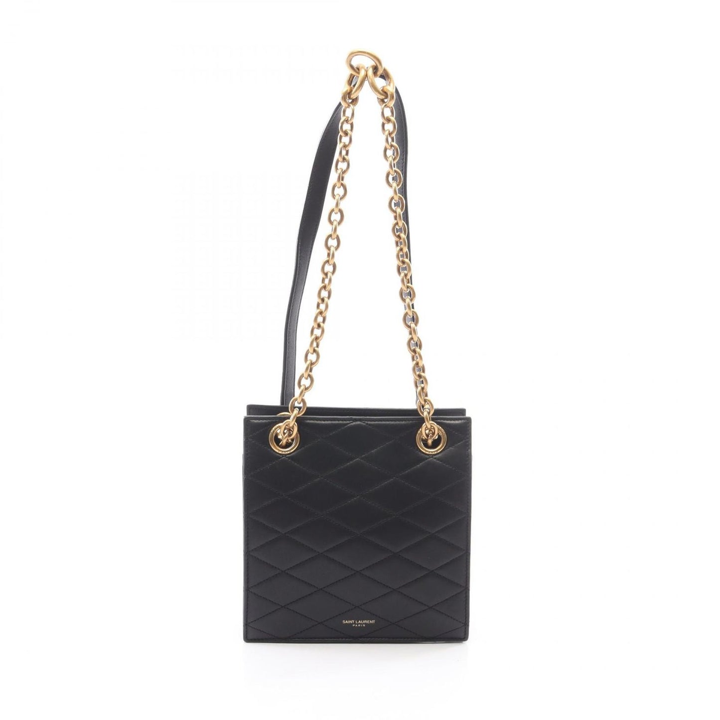 Saint Laurent Paris Tote le Maill Black Leather le Quilted Chain Shoulder Bag