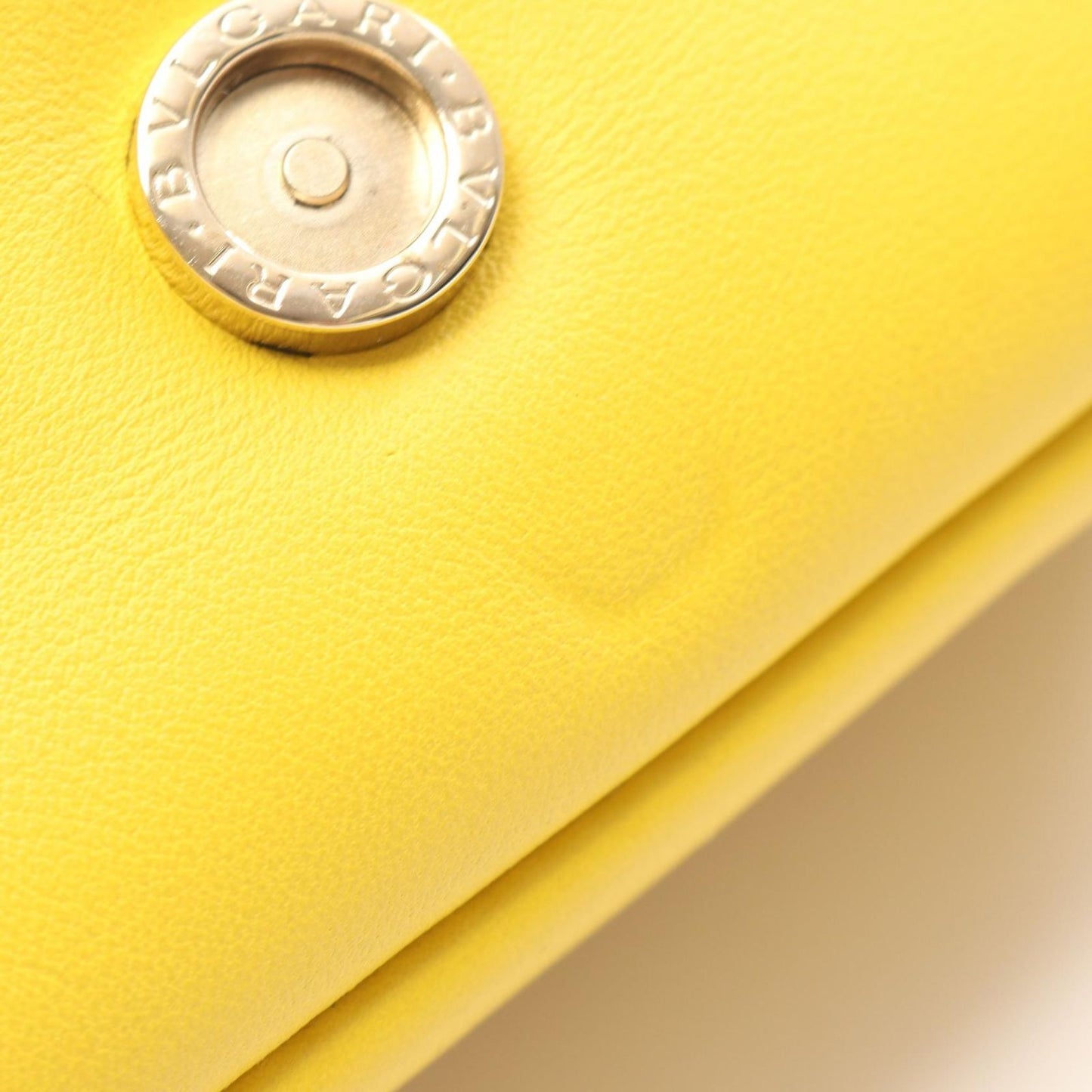 Bvlgari Shoulder Bag Serpenti Cabochon Yellow Leather — view 6