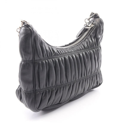 Prada Shoulder Bag Re Edition 2-Way Black Leather Re Gathered — view 2
