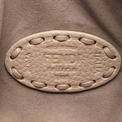 Fendi Clutch Selleria with Hand Strap Gray Leather Flat Pouch — view 4