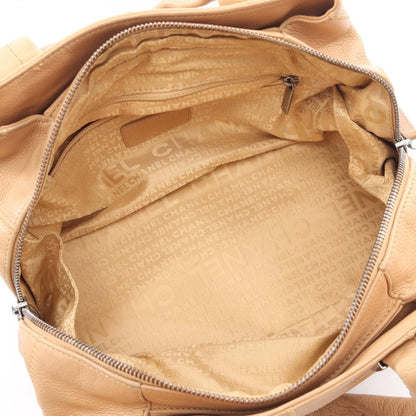 Chanel Choco Bar Beige Caviar Leather Handbag — view 3
