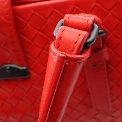 Bottega Veneta Intrecciato Small Rome 2-Way Red Leather Shoulder Bag — view 5