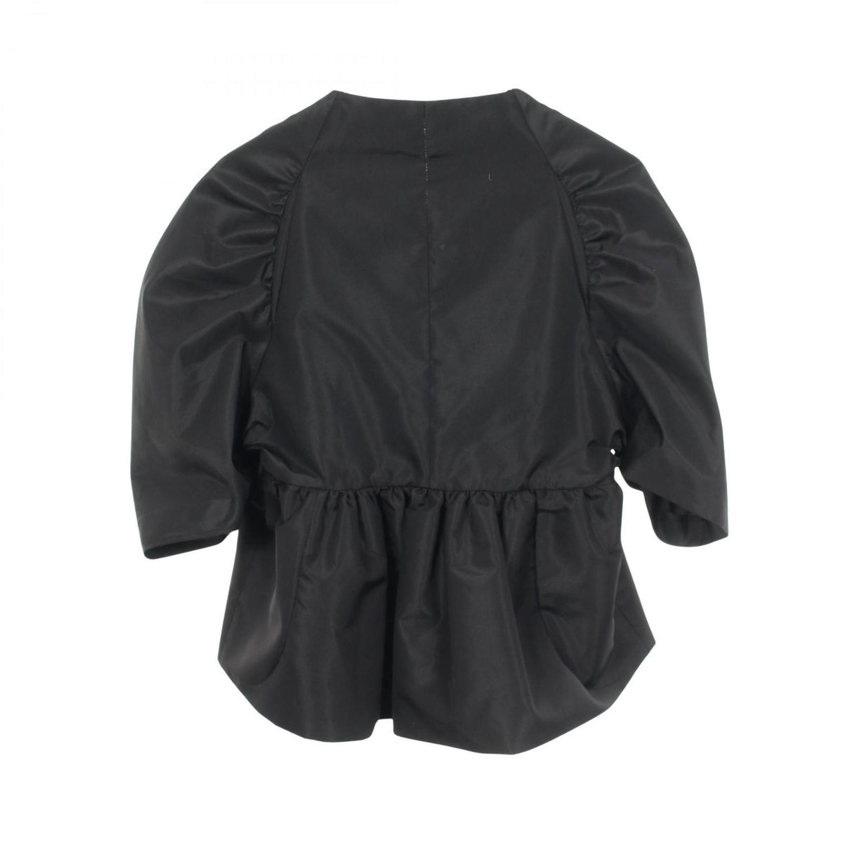 Prada Collarless Jacket Short Sleeve Silk — view 2