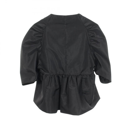 Prada Collarless Jacket Short Sleeve Silk — view 2