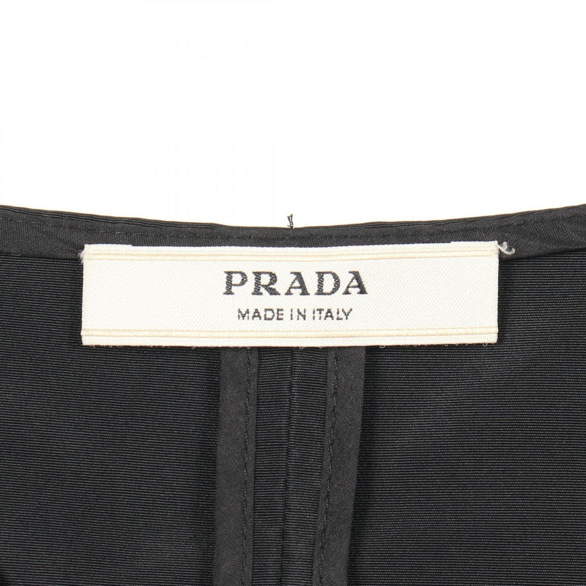 Prada Collarless Jacket Short Sleeve Silk — view 3