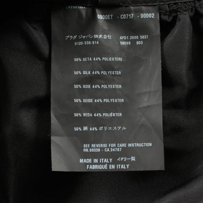 Prada Collarless Jacket Short Sleeve Silk — view 4