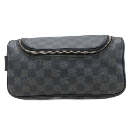 Louis Vuitton Toilet Pouch Damier Graphite Clutch All Over Pattern Black Gray