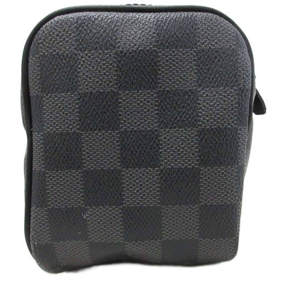 Louis Vuitton Toilet Pouch Damier Graphite Clutch All Over Pattern Black Gray — view 3