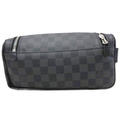 Louis Vuitton Toilet Pouch Damier Graphite Clutch All Over Pattern Black Gray — view 2