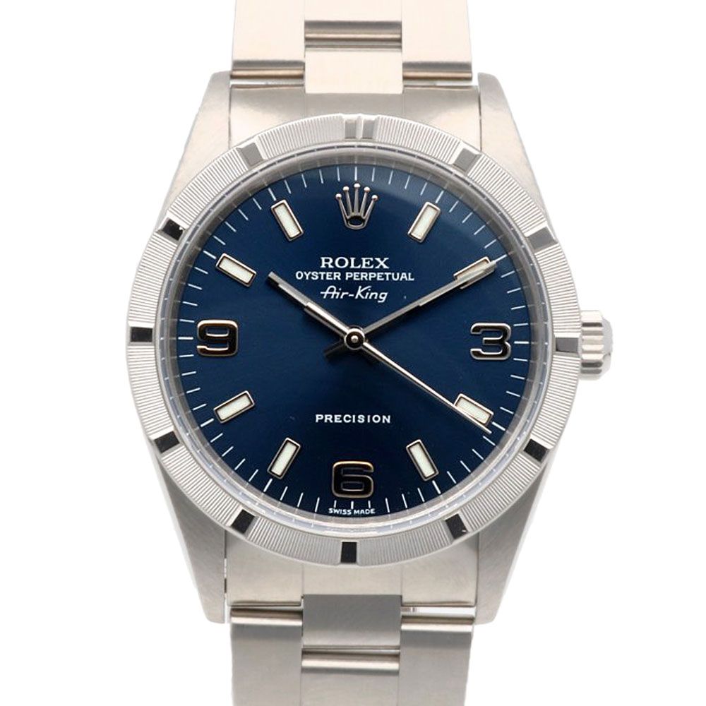 Rolex Air King Oistar Perpetual Watch Clock Stainless Steel Automatic
